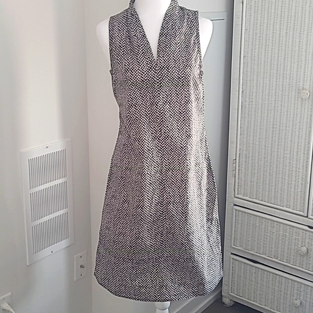 Eileen Fisher Bandini Print Organic Cotton Minidress sz XS